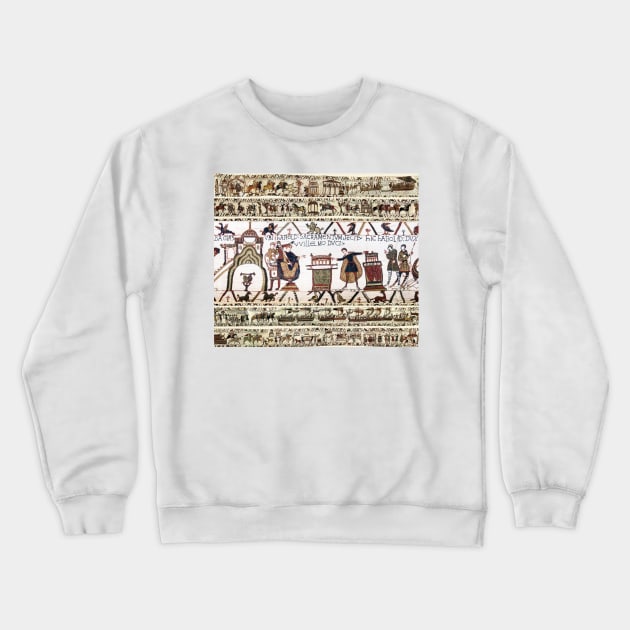 THE BAYEUX TAPESTRY Harold Made an Oath on Holy Relics to Duke William Crewneck Sweatshirt by BulganLumini